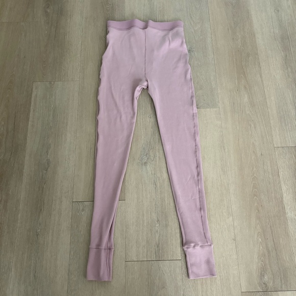 SKIMS Womens Leggings Medium Lavender Ribbed Cotton Lightweight Comfy Cozy - Picture 2 of 11